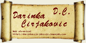 Darinka Ćirjaković vizit kartica